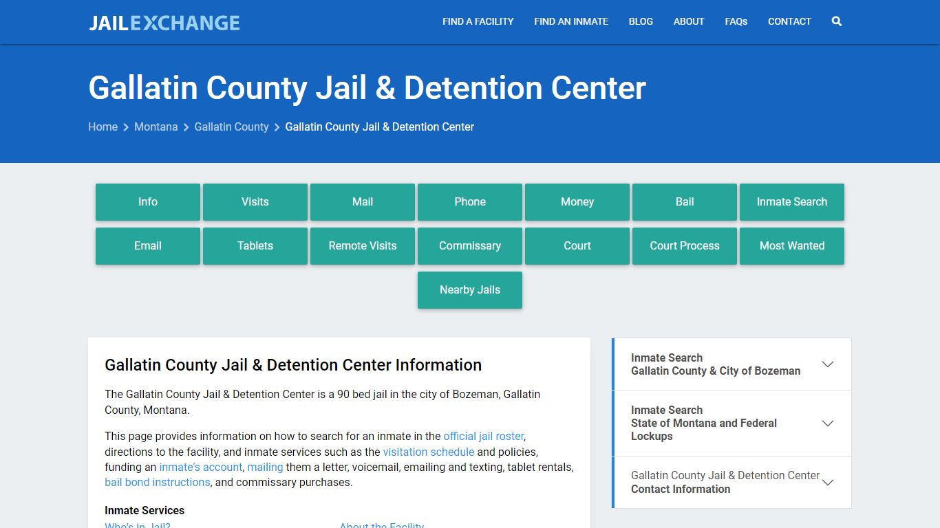 Gallatin County Jail & Detention Center - Jail Exchange